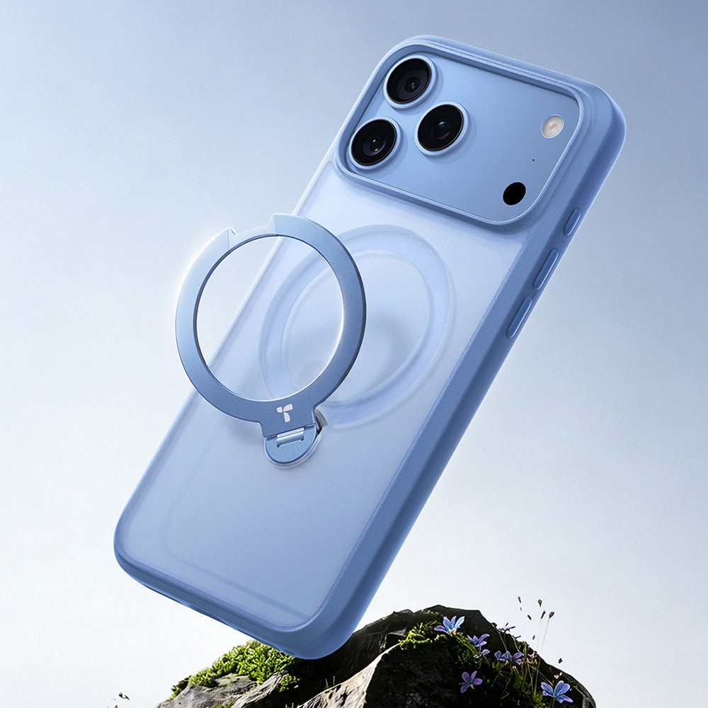 MagSafe Case for Apple iPhone 18 Pro Max / 17 Pro Max, Torras, Ostand Spin, Blue