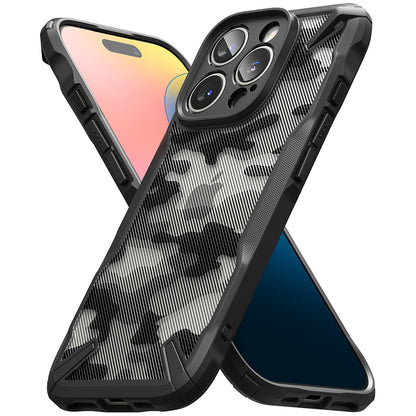 Custodia per Apple iPhone 16 Pro, Ringke, Fusion X Camo, nero 