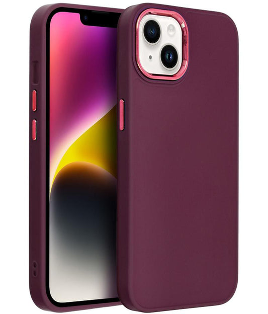 Custodia per Apple iPhone 18 Pro / iPhone 17 Pro, OEM, Frame, bordeaux