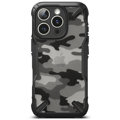 Custodia per Apple iPhone 16 Pro, Ringke, Fusion X Camo, nero 