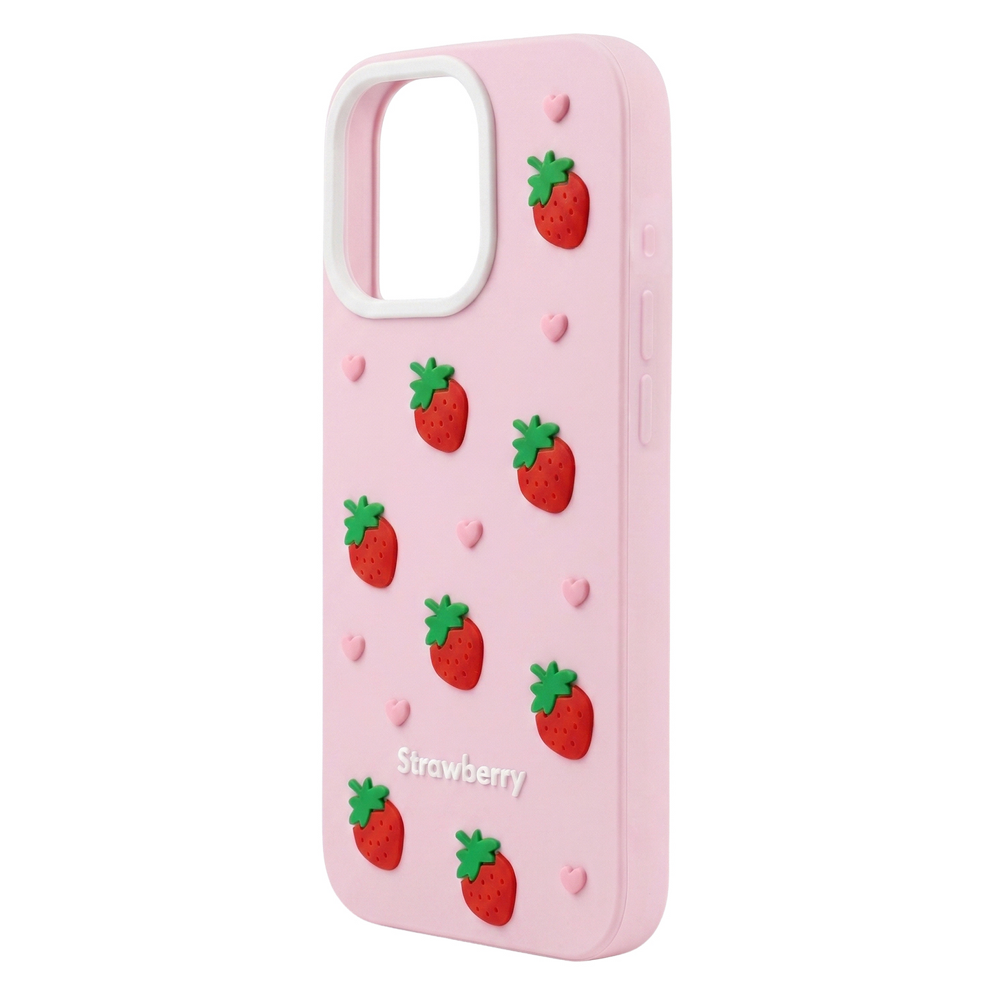 Custodia per Apple iPhone 15 / 14 / 13, OEM, Strawberry, Rosa