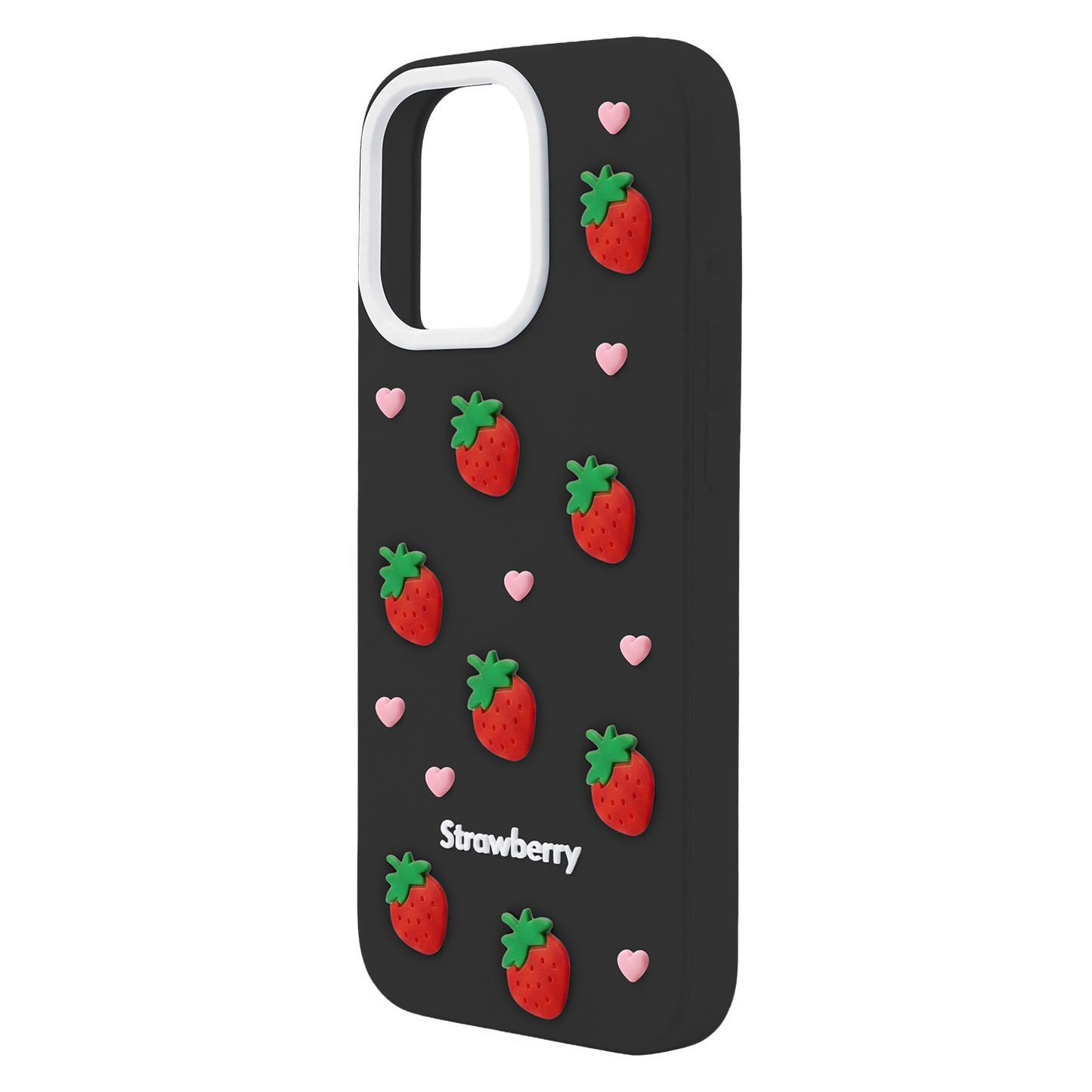 Custodia per Apple iPhone 17 Pro, OEM, Strawberry, Nera