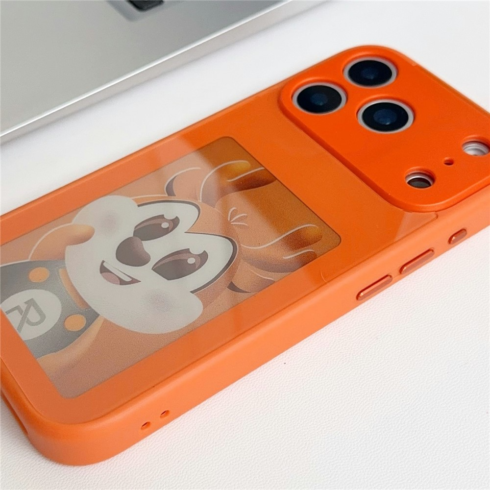 Custodia per Apple iPhone 17 Pro, OEM, Display Personalizzato E-Ink, Arancione
