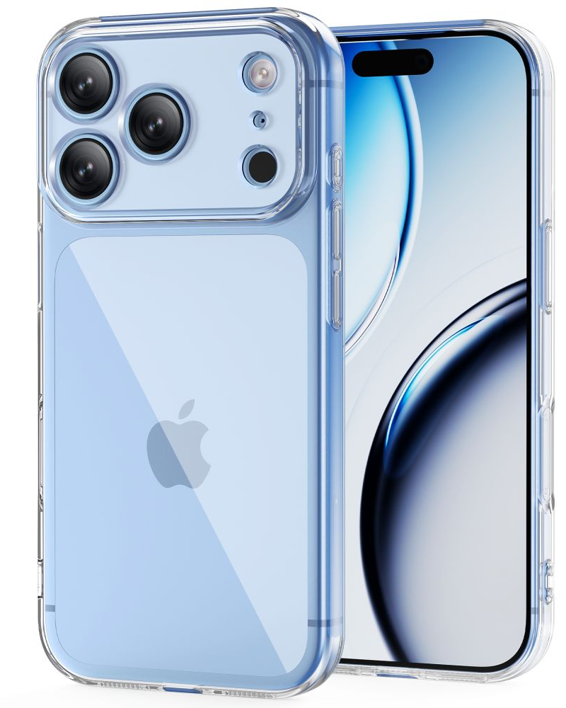 Custodia per Apple iPhone 18 Pro / 17 Pro, Tech-Protect, Flexair con protezione per schermo, Trasparente