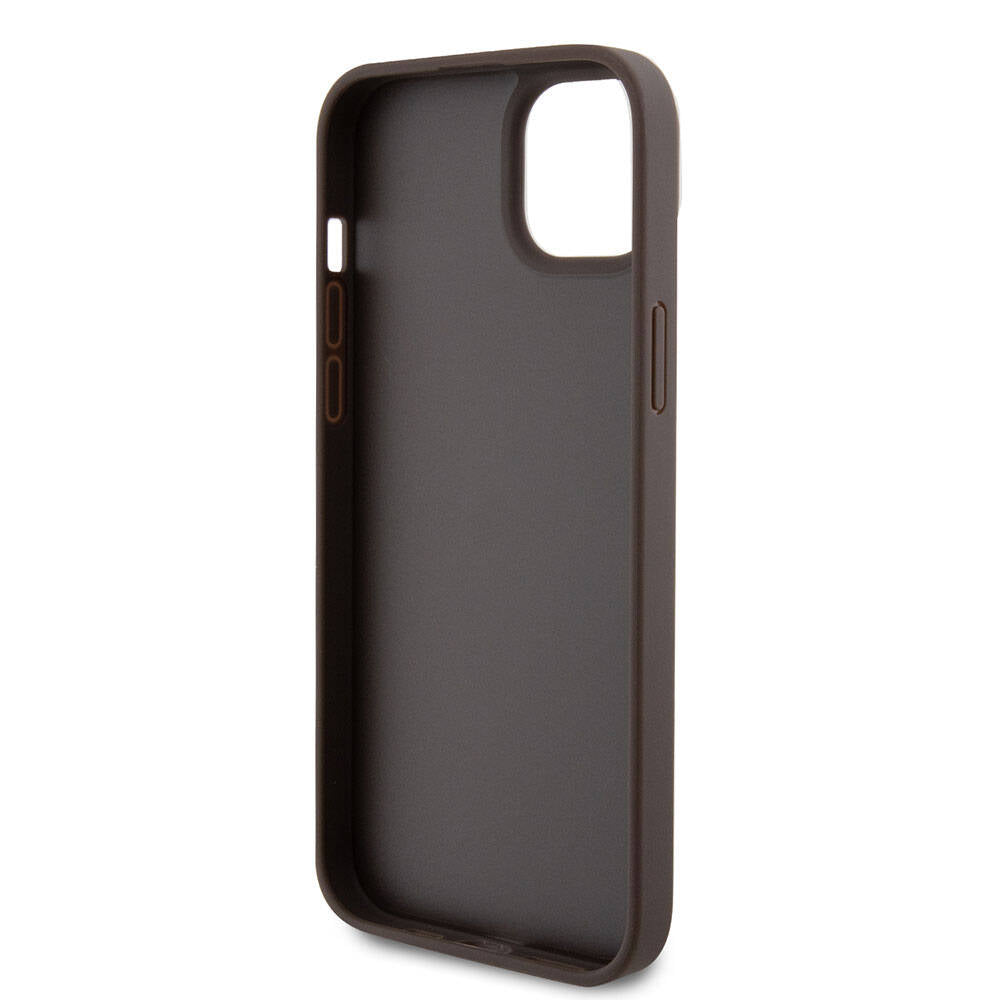 Custodia per Apple iPhone 15 Plus, Guess, Crossbody 4G Metal Logo, Marrone, Ricondizionata