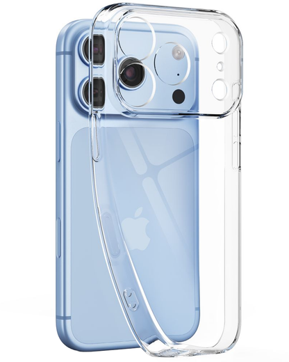 Custodia per Apple iPhone 18 Pro Max / 17 Pro Max, Tech-Protect, Flexair con protezione per schermo, Trasparente