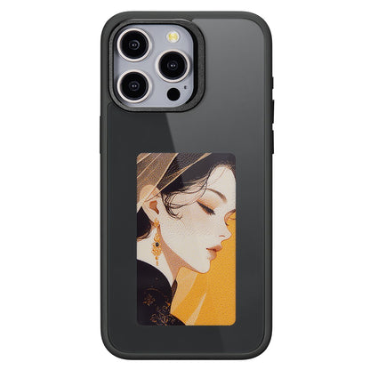 Custodia per Apple iPhone 15 Pro, OEM, Display Personalizzato E-Ink, Nera