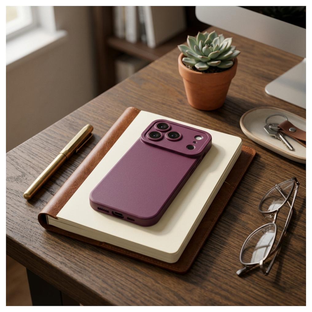 Custodia per Apple iPhone 18 Pro Max / 17 Pro Max, OEM, Matt 2.0, color bordeaux