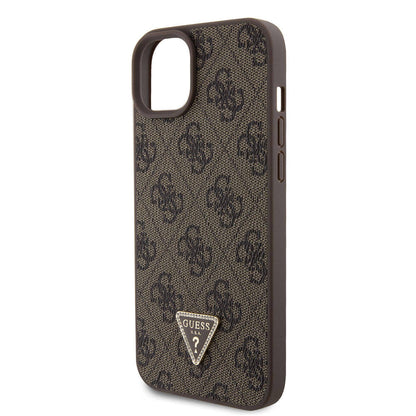 Custodia per Apple iPhone 15 Plus, Guess, Crossbody 4G Metal Logo, Marrone, Ricondizionata