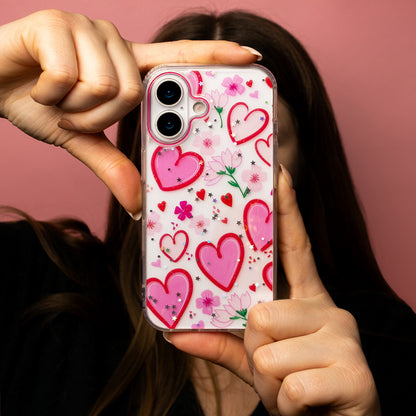 Custodia per Apple iPhone 16 Pro Max, OEM, Ultra Trendy Love 1, Multicolore