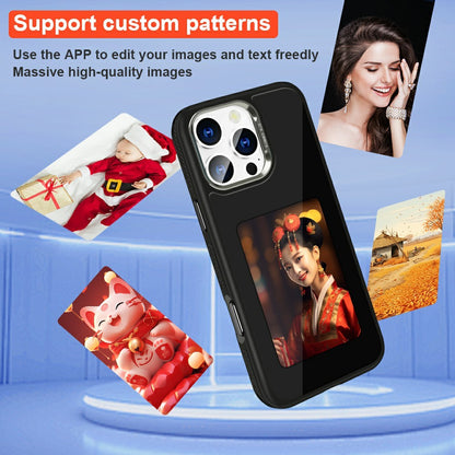 Custodia per Apple iPhone 15 Pro, OEM, Display Personalizzato E-Ink (4 pollici), Nera