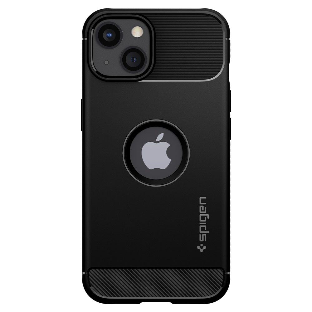 Custodia per Apple iPhone 13, Spigen, Rugged Armor, Nera ACS03518