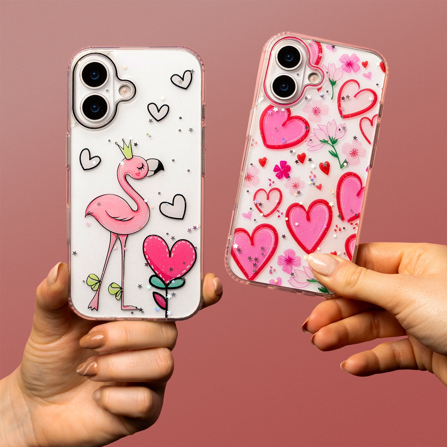 Custodia per Apple iPhone 12 / 12 Pro, OEM, Ultra Trendy Love 2, Multicolore