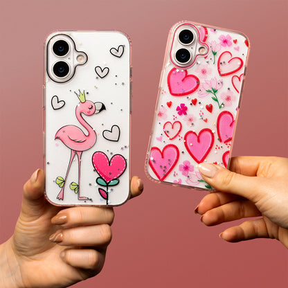 Custodia per Apple iPhone 16 Pro Max, OEM, Ultra Trendy Love 2, Multicolore