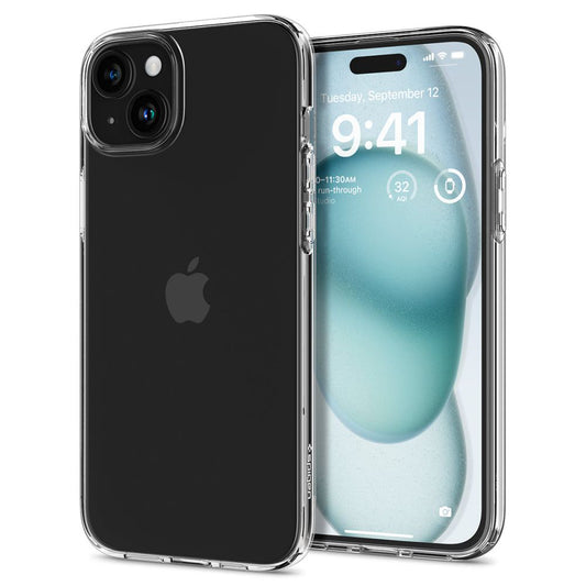 Custodia per Apple iPhone 15, Spigen, Liquid Crystal, Trasparente