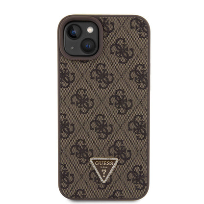 Custodia per Apple iPhone 15 Plus, Guess, Crossbody 4G Metal Logo, Marrone, Ricondizionata
