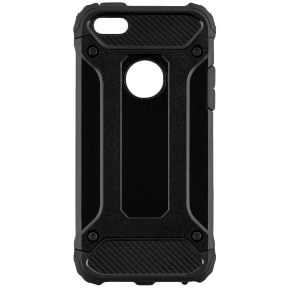Custodia per Apple iPhone SE (2016) / 5 / 5s, Techsuit, Hybrid Armor, Nera