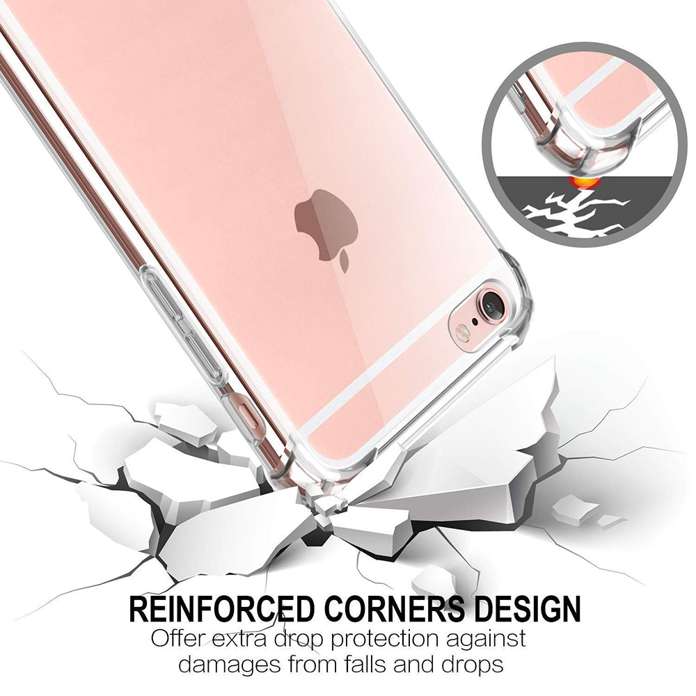 Custodia per Apple iPhone SE (2022) / SE (2020) / 8 / 7, Techsuit, Shockproof Clear, Trasparente