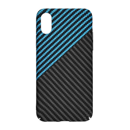 Case for Apple iPhone XR, Techsuit, Carbonite FiberShell, Black Blue
