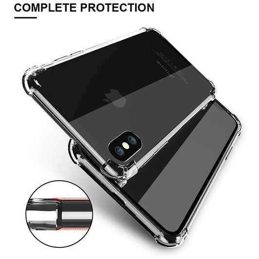 Custodia per Apple iPhone XS Max, Techsuit, Shockproof Clear, Trasparente