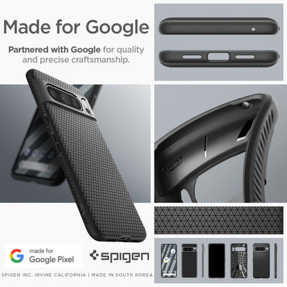 Custodia per Google Pixel 8 Pro, Spigen, Liquid Air Matte, Nero ACS06311