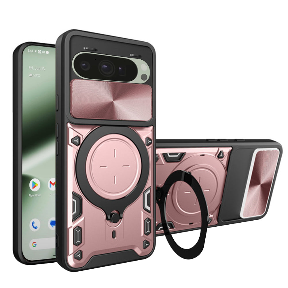 Custodia per Google Pixel 10 Pro / 10, Techsuit, CamGuard Pro, Rosa Dorato