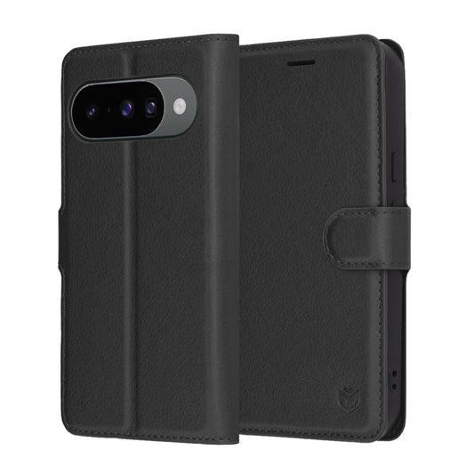 Custodia per Google Pixel 10 Pro / 10, Techsuit, Leather Folio, Nera