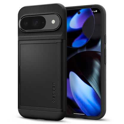 Custodia per Google Pixel 9/9 Pro, Spigen, Slim Armor CS, nero ACS07695 