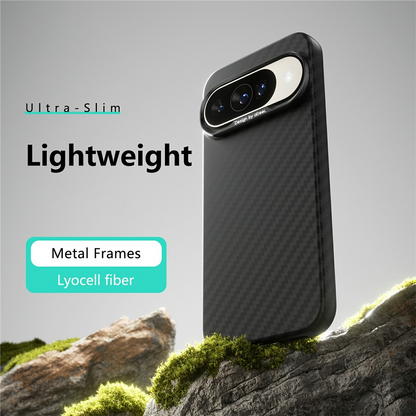 Custodia per Google Pixel 10 Pro / 10, Abeei, Carbon Minimalista, Nera