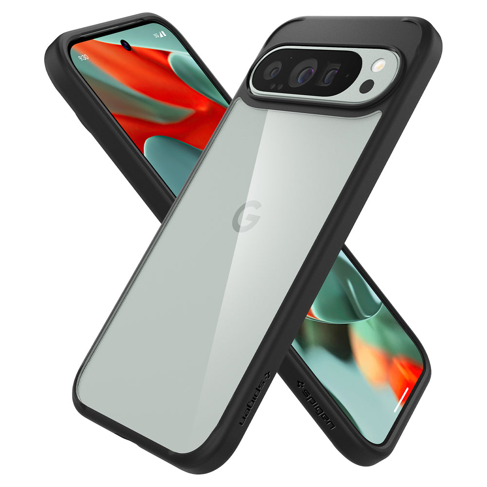 Custodia per Google Pixel 9 Pro XL, Spigen, Ultra Hybrid, Nero Opaco ACS07724