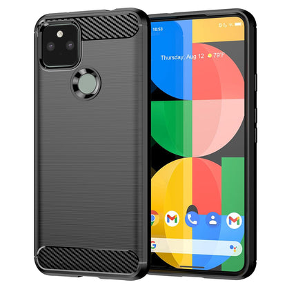 Custodia per Google Pixel 5, Techsuit, Carbonio, Nera