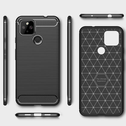 Custodia per Google Pixel 5, Techsuit, Carbonio, Nera