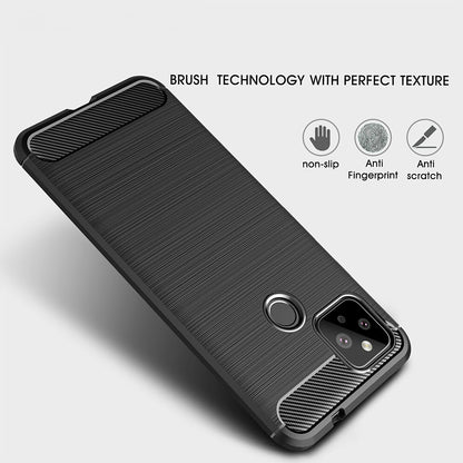 Custodia per Google Pixel 5, Techsuit, Carbonio, Nera