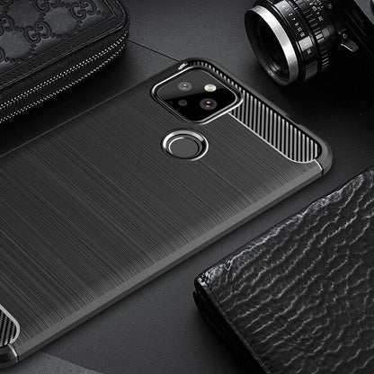 Custodia per Google Pixel 5, Techsuit, Carbonio, Nera