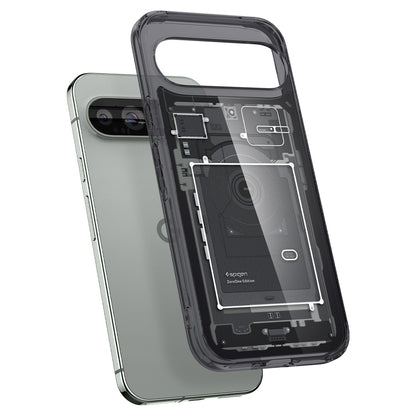 Custodia per Google Pixel 9 Pro XL, Spigen, Ultra Hybrid Zero One, Nera ACS07722