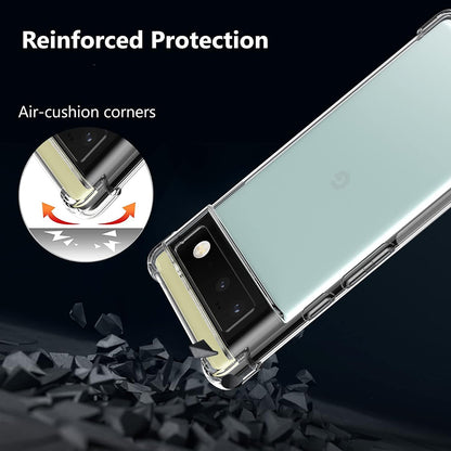 Custodia per Google Pixel 6, Techsuit, Shockproof Clear, Trasparente