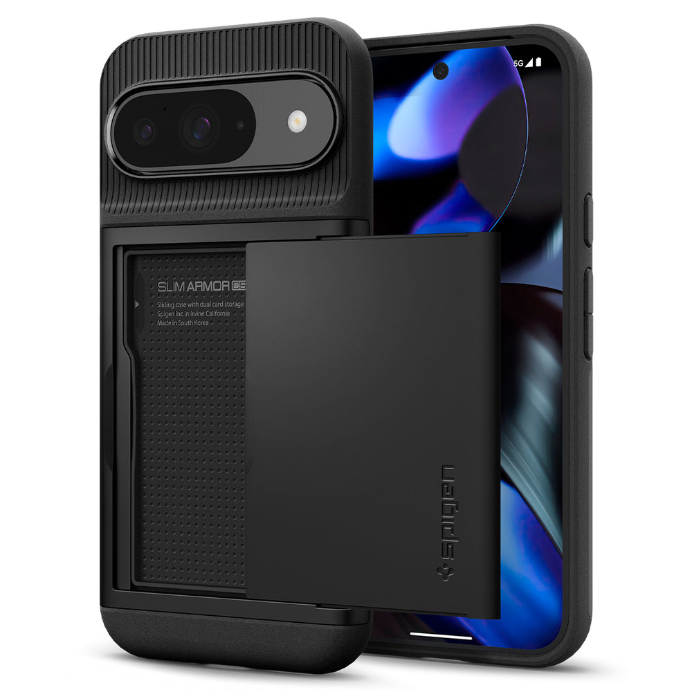 Custodia per Google Pixel 9/9 Pro, Spigen, Slim Armor CS, nero ACS07695 