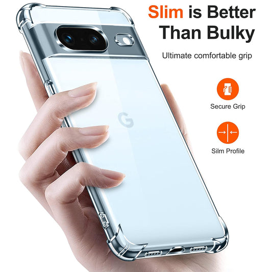 Custodia per Google Pixel 7, Techsuit, Shockproof Clear, Trasparente