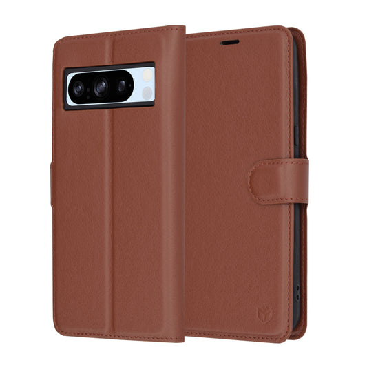Custodia per Google Pixel 8 Pro, Techsuit, Leather Folio, Marrone