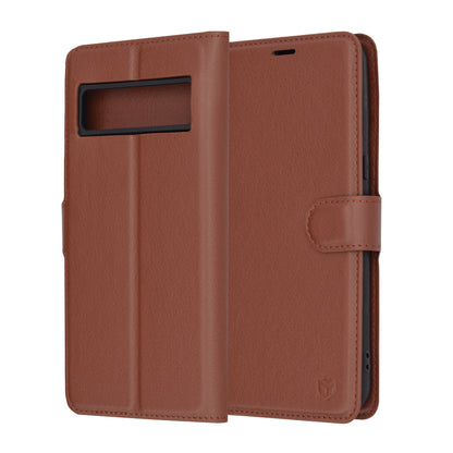 Custodia per Google Pixel 8 Pro, Techsuit, Leather Folio, Marrone