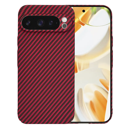 Custodia per Google Pixel 9 Pro, Techsuit, Carbonite FiberShell, Rossa