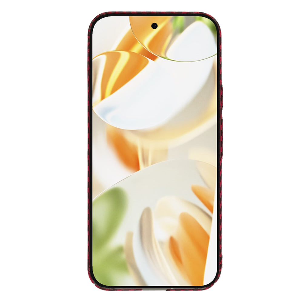 Custodia per Google Pixel 9 Pro, Techsuit, Carbonite FiberShell, Rossa