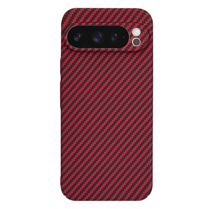 Custodia per Google Pixel 9 Pro, Techsuit, Carbonite FiberShell, Rossa