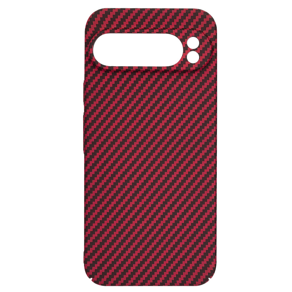 Custodia per Google Pixel 9 Pro, Techsuit, Carbonite FiberShell, Rossa