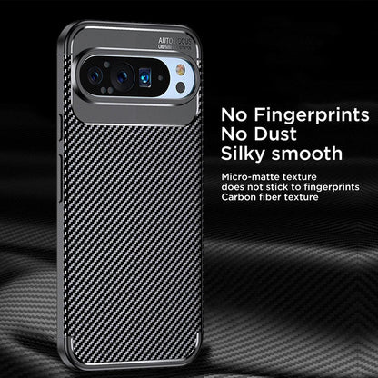 Custodia per Google Pixel 9 Pro XL, Techsuit, CarbonFiber, Nera