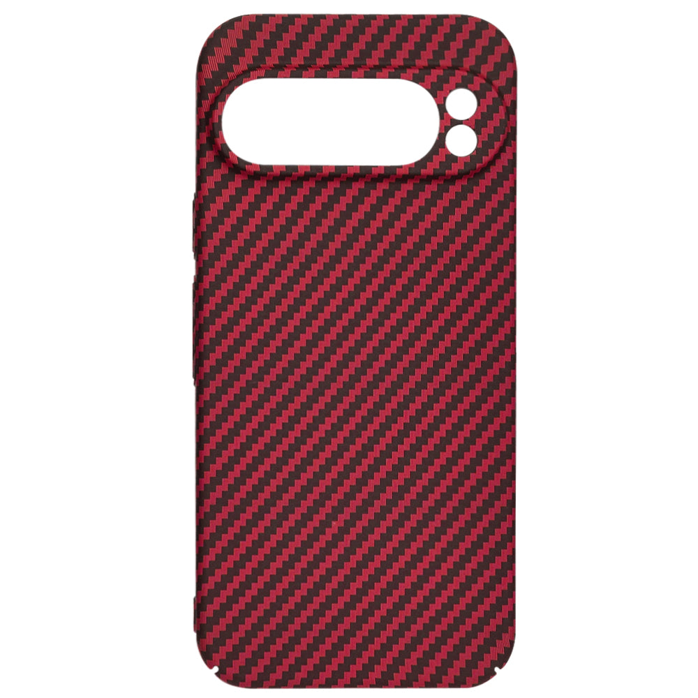 Custodia per Google Pixel 9 Pro XL, Techsuit, Carbonite FiberShell, Rossa