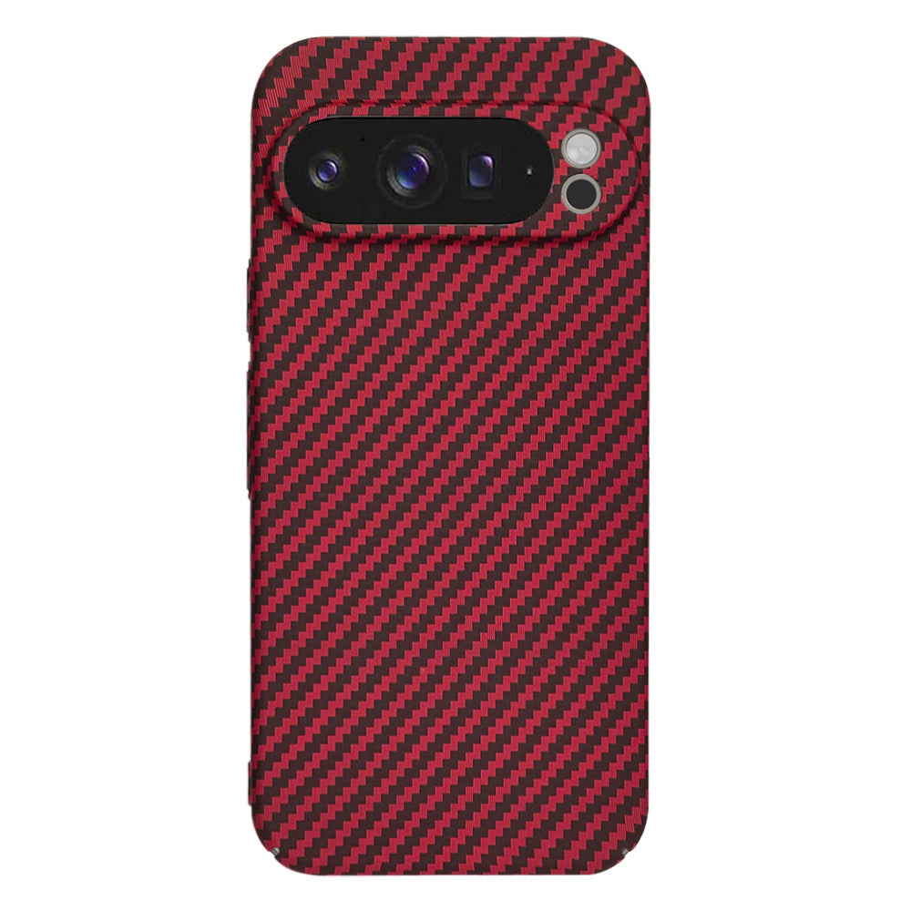 Custodia per Google Pixel 9 Pro XL, Techsuit, Carbonite FiberShell, Rossa