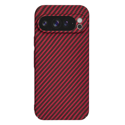 Custodia per Google Pixel 9 Pro XL, Techsuit, Carbonite FiberShell, Rossa