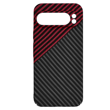 Custodia per Google Pixel 9 Pro XL, Techsuit, Carbonite FiberShell, Nero Rosso