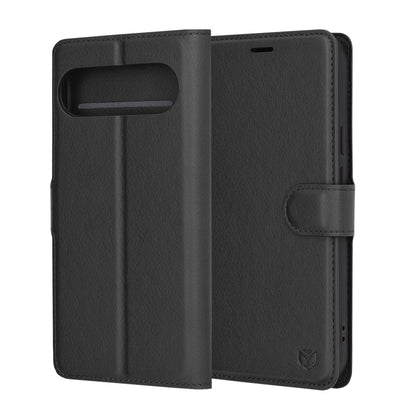 Custodia per Google Pixel 9 Pro XL, Techsuit, Leather Folio, Nera